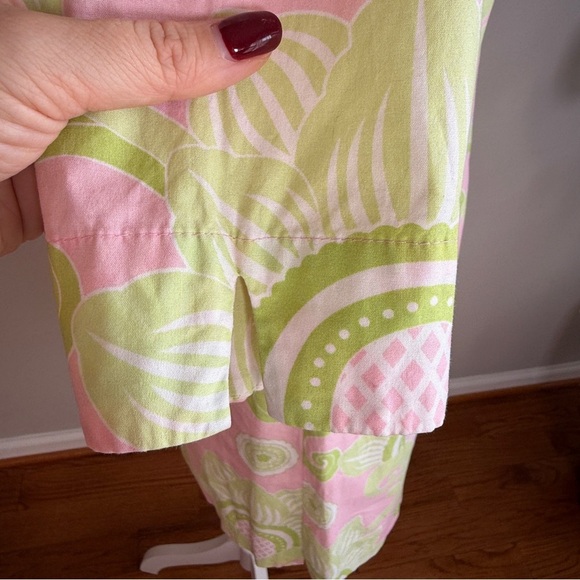 J.McLaughlin Collared Shirt Dress‎ Size 2 Retro Floral Knee Length - Picture 5 of 6